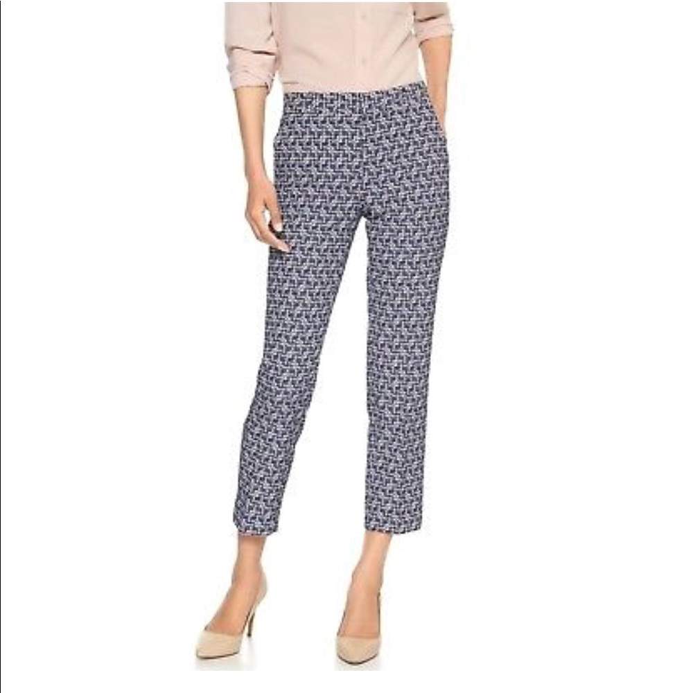 Banana Republic Avery Art Deco Stretch Ankle Pant